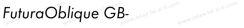 FuturaOblique GB字体转换